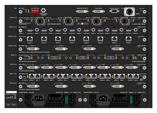 91110001, Lightware, MX-FR9, Шасси модульного матричного коммутатора MX-FR 9x9. 