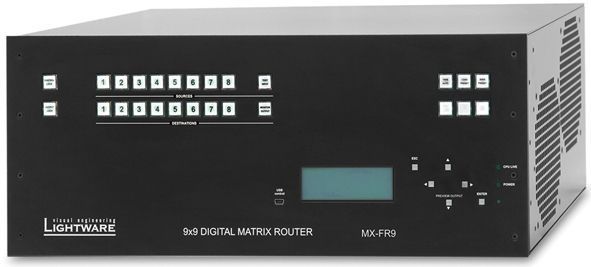 91110001, Lightware, MX-FR9, Шасси модульного матричного коммутатора MX-FR 9x9. 