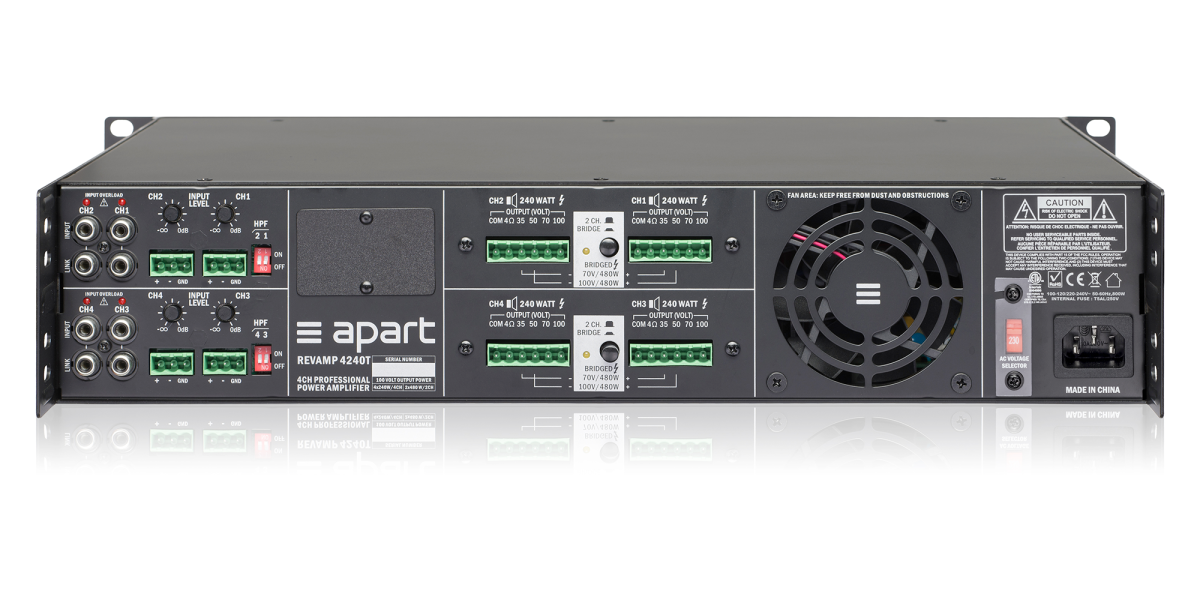 REVAMP4240T Четырехканальный усилитель класса D 2 x 480 W Biamp
