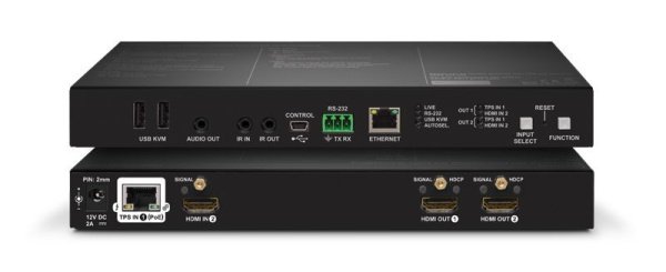 91540022, Lightware, HDMI-TPS-RX220AK, Приемник HDMI1.4, USB KVM + де-эмбеддер балансного аналоговог