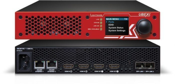 91820001, Lightware, UBEX-Pro20-HDMI-F100 RED, Двухканальный передатчик или приемник системы AV over