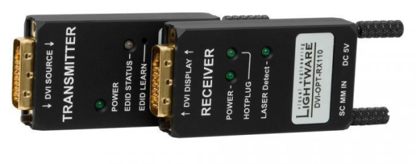 91510001, Lightware, DVI-OPT-TX110, Компактный передатчик DVI с технологией SingleFiber. Многомодово