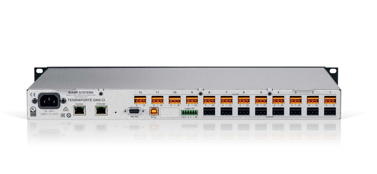 TesiraFORTÉ DAN CI Аудио коммутатор, фиксированный Biamp DSP 12x8 DANTE (0452.900)