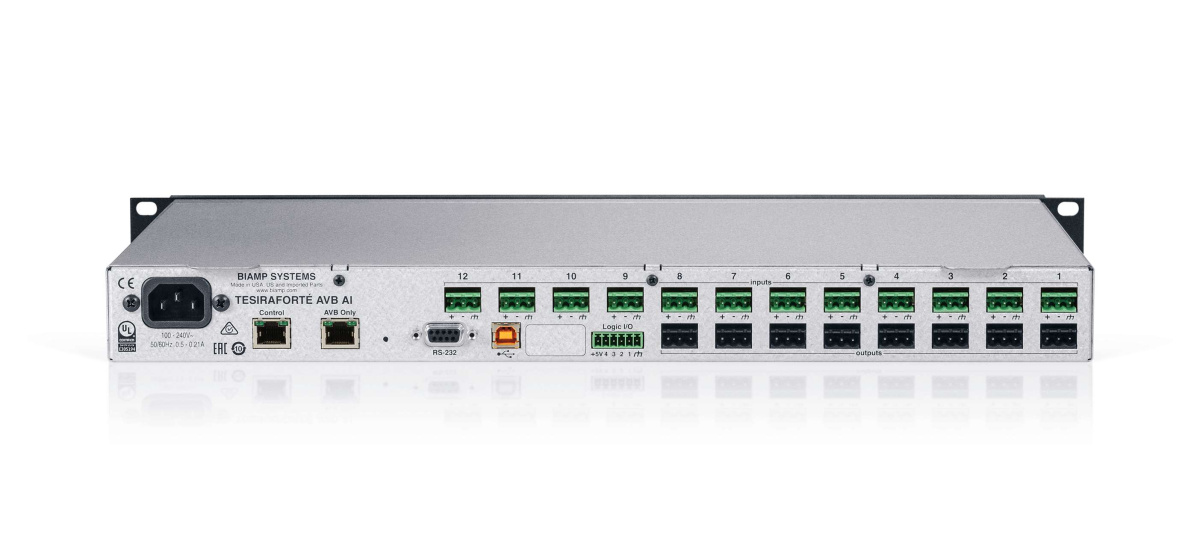 TesiraFORTÉ AVB AI Аудио коммутатор Biamp, фиксированный DSP 12x8 (0396.900)