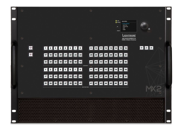 91310065, Lightware, MX2-48x48-HDMI20-AR, Матричный коммутатор 48x48, 4K@60Гц RGB 4:4:4, HDMI 2.0, H