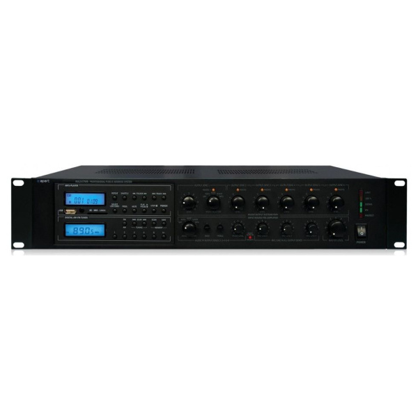 MA247MR, Biamp, Мультизонный микшерный усилитель, 6 зон (1 пассивная, 5 активных) 100 В / 240 Вт (91