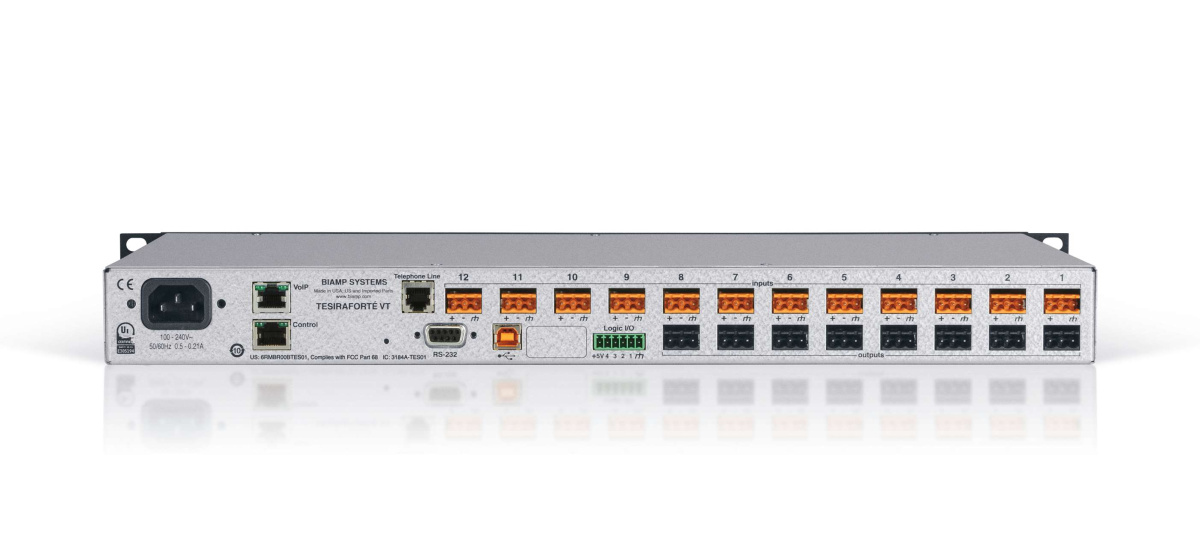 TesiraFORTÉ VT Аудио коммутатор Biamp, фиксированный DSP 12x8  AEC tec (0449.900)