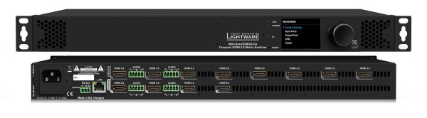 91310060, Lightware, MX2-8x4-HDMI20-CA, Матричный коммутатор 8x4, 4K@60Гц RGB 4:4:4, HDMI 2.0, HDCP 