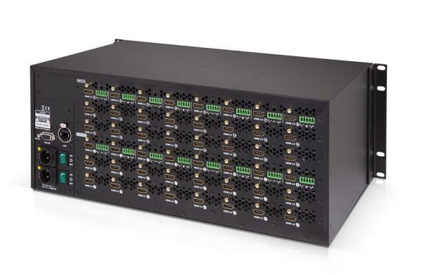 91310057, Lightware, MX2-24x24-HDMI20-Audio-R, Матричный коммутатор 24x24  HDMI2.0 4K с аудио входам