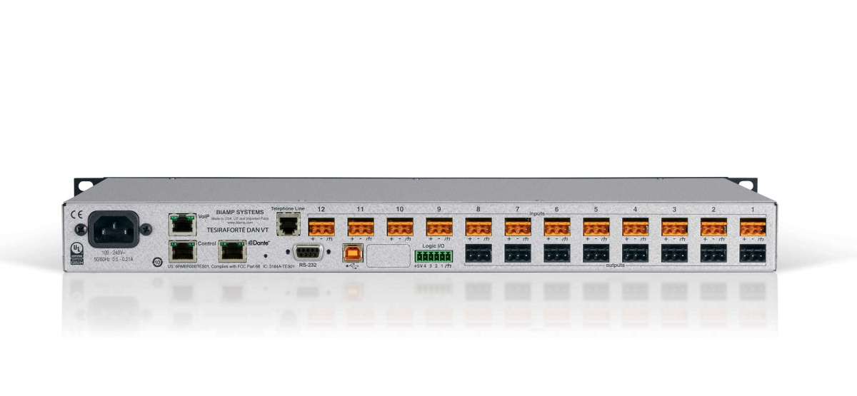 TesiraFORTÉ DAN VT Аудио коммутатор Biamp, фиксированный DSP 12x8 DANTE (0451.900)