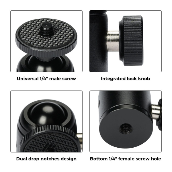 Extendable Tripod Mini Ball Head - Шаровая головка (крепление) Obsbot, OBB-2302-CE