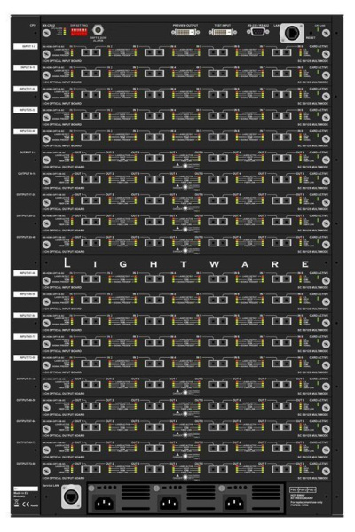 91110001, Lightware, MX-FR9, Шасси модульного матричного коммутатора MX-FR 9x9. 
