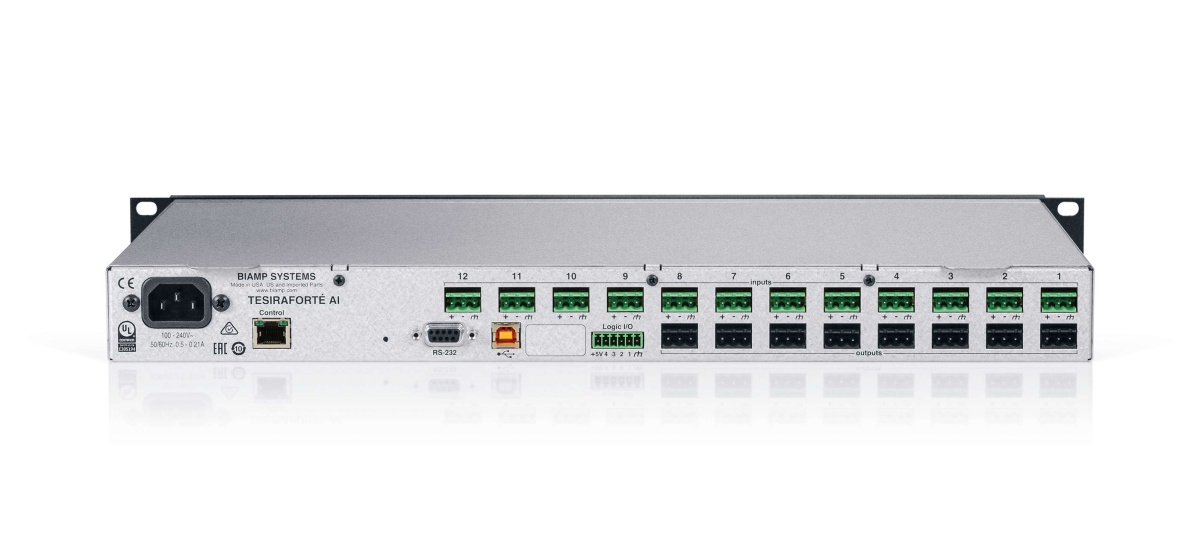 TesiraFORTÉ AI Аудио коммутатор Biamp, фиксированный DSP 12x8 (0400.900)