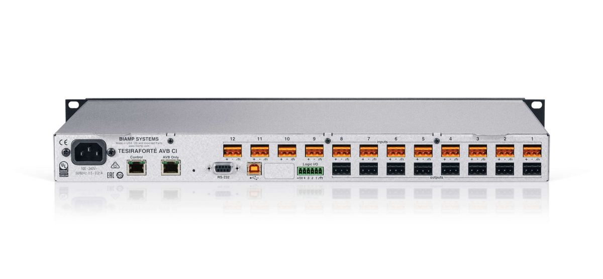 TesiraFORTÉ AVB CI Аудио коммутатор Biamp, фиксированный DSP 12x8 (0399.900)